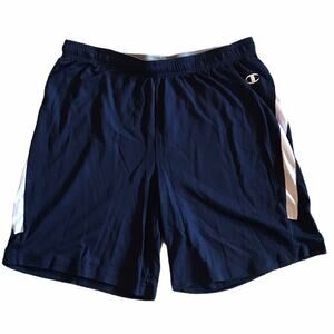 Champion Double Dry Basketball Shorts Navy White Large